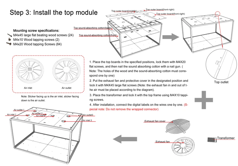 acoustic pod installation4. acoustic pod installation4.