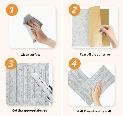 PET Acoustic Wall Panels Installation PET Acoustic Wall Panels Installation